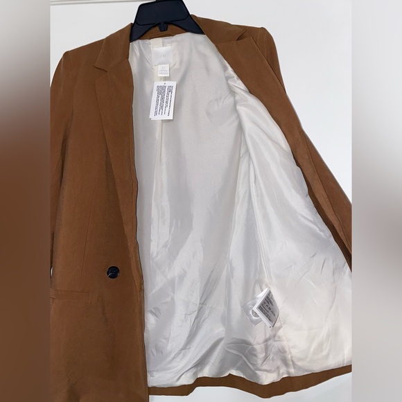 Brown Buttoned Blazer Size 0 - Picture 8 of 9